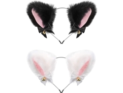 2026-diadema De Orejas De Gato Con Cascabeles Para Cosplay Deco Diario Fiesta 2 Piezas Mujer Niña