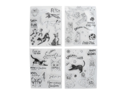 4 Unidades De Pasta De Silicona Para Estampar Mascotas, Ideal Para Álbumes De Recortes, Tarjetas Y Plantillas De Manualidades.