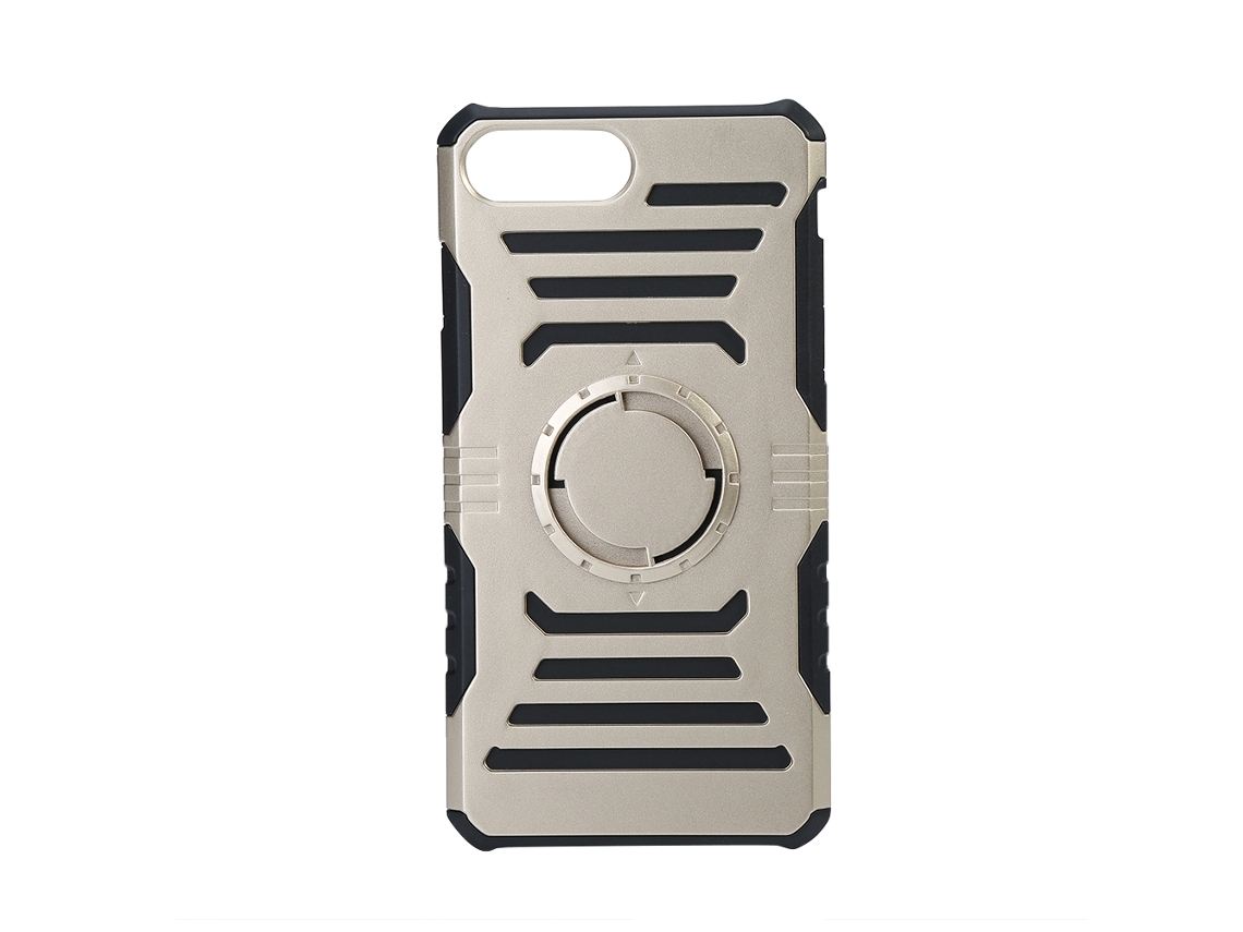 Caja Protectora Con Hoja De Hierro Para Montaje En Coche Para Iphone7 Plus Oro