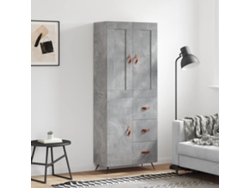 Aparador Alto Madera Contrachapada Gris Hormigón 69,5x34x180 Cm