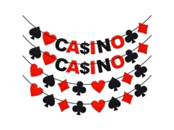 4 pancartas plegables para la Fiesta del Casino, decoración creativa para colgar en el casino.