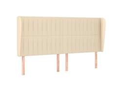 Cabecero VIDAXL Crema Tela (183x23x118/128 cm)