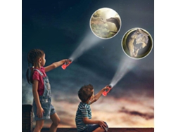 Ats-proyector Flashlight Niños Juguete Luminoso Con Lente Giratorio Y 24 Patrones Diferentes De Dibujos Animados