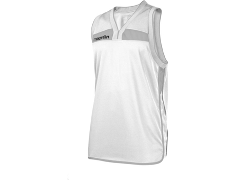 Camiseta de Hombre para Baloncesto MACRON Sin Mangas Arsenic Blanco (L)
