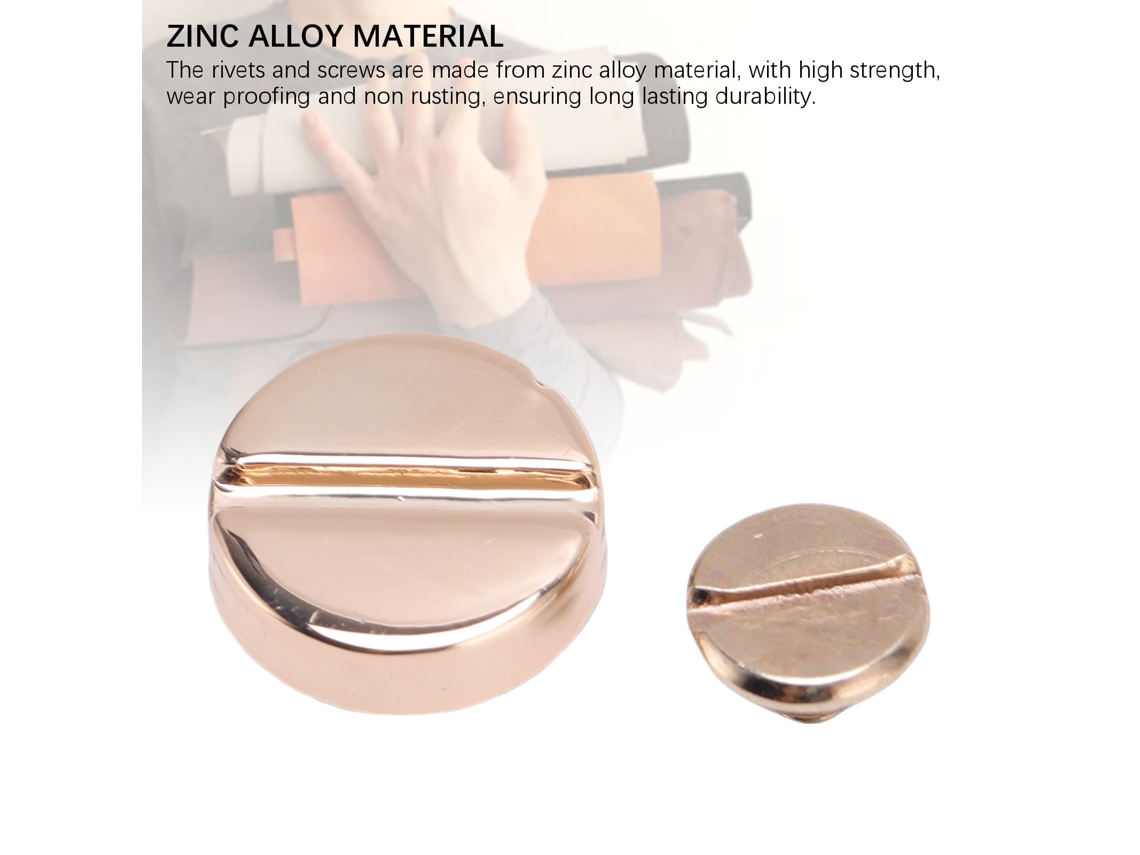 50 Juegos De Remaches De Cabeza Plana De Aleación De Zinc Chapados En Oro De 12 Mm Para Cuero, Bolsos, Ropa Y Zapatos.