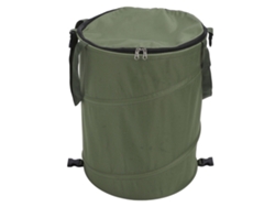 Basurero portátil de gran capacidad para acampar, color verde