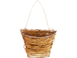 Cesta De Flores Pequeña De Mimbre Para Colgar En La Pared, Ideal Para Interiores.