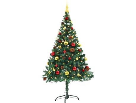 Árbol De Navidad vidaxl con y luces led verde 75x150 cm