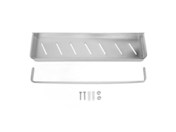 Estante de baño flotante de aluminio de 20 pulgadas para ahorrar espacio, montado en la pared, para cocinas y lavanderías, sin ganchos.