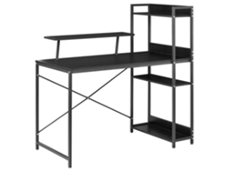 Oficina BELIANI Biloxy MDF negra 140x64x120