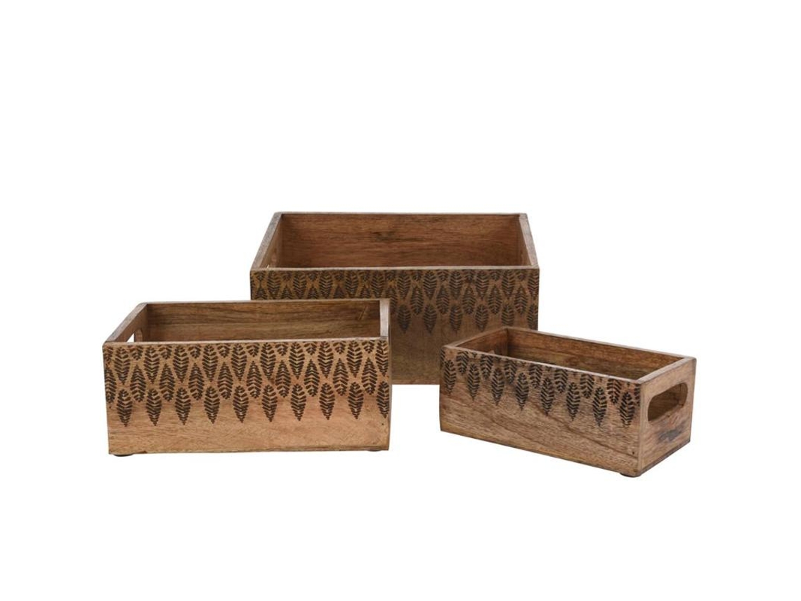 Cajas Madera Mango 302823 Cm Lote 3