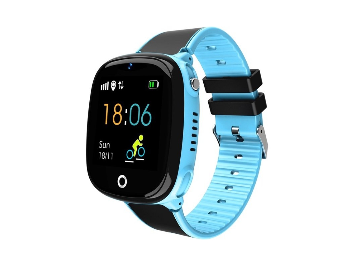 Pulsera Deportiva para Niños GPS Bedómetro Posicionamiento Ip67 Impermeable para Niños Seguro Android Ios Azul