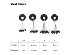 10 Tornillos De Pesca De Goma Negra Space Beans Para Flotadores De Pesca De Carpas