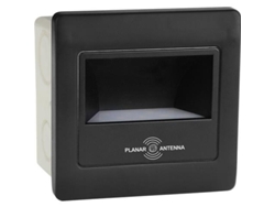 Punto LED de pared cuadrada negra con detector de microondas de 2 W (Ec. 16W) 4200K Dim. 86x86 mm HOROZ ELECTRIC