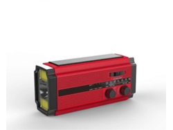 Radio AM/FM con manivela alimentada por energía solar, radio portátil de emergencia con batería recargable de 5000 mAh, linterna LED, 3 modos, GOKOCO