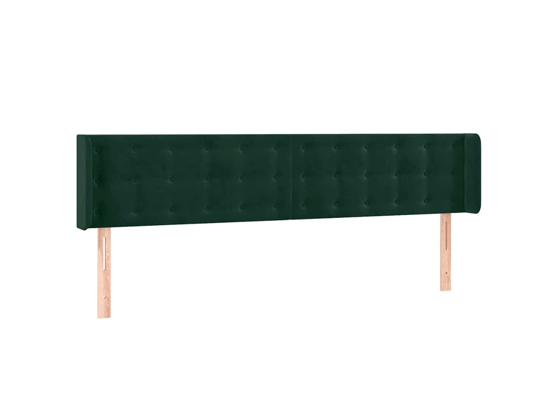 Maison Exclusive - Cabecero De Terciopelo Verde Oscuro 203x16x78/88 Cm