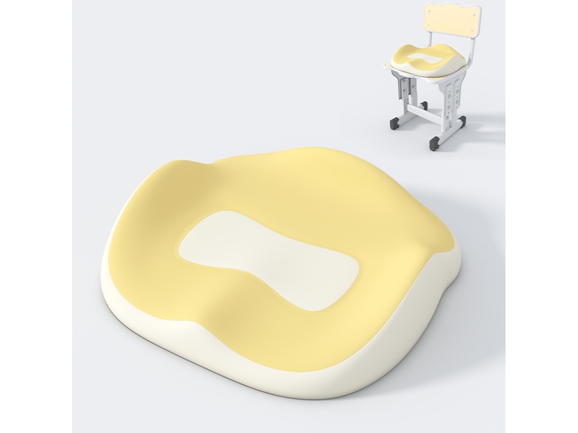 Cojín De Asiento De Espuma Viscoelástica Transpirable Para Aliviar El Dolor Por Estar Sentado Durante Períodos Prolongados, Amarillo Gertiz