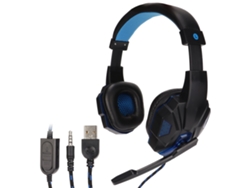 Auriculares Para Juegos Soyto Sy830mv Con Micrófono, Usb De 3,5 Mm, Control De Volumen Y Silencio Para Ps4, Pc, Portátil, Negro Y Azul.
