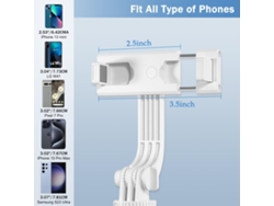 Trípode Para Selfies Bt12 Con Luz De Relleno, Palo Para Selfies De Acero Inoxidable Con Bluetooth, Control Remoto