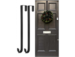 Omni-soporte Para Corona De Navidad, 2 Piezas Gancho De Metal Para Puerta Principal, Duradero Y Multifuncional