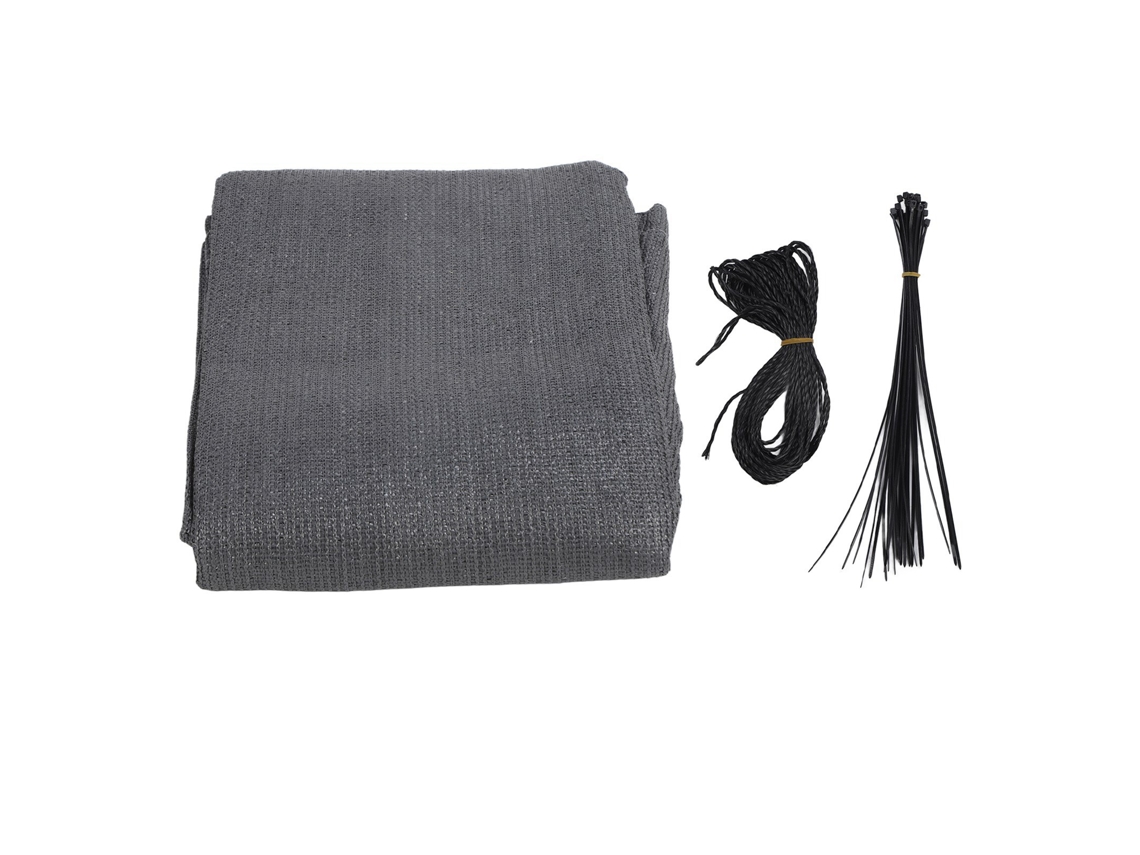 Pantalla De Privacidad De Hdpe Para Terraza Con Protección Uv, Valla Para Balcón, Patio, Jardín, Gris Oscuro.