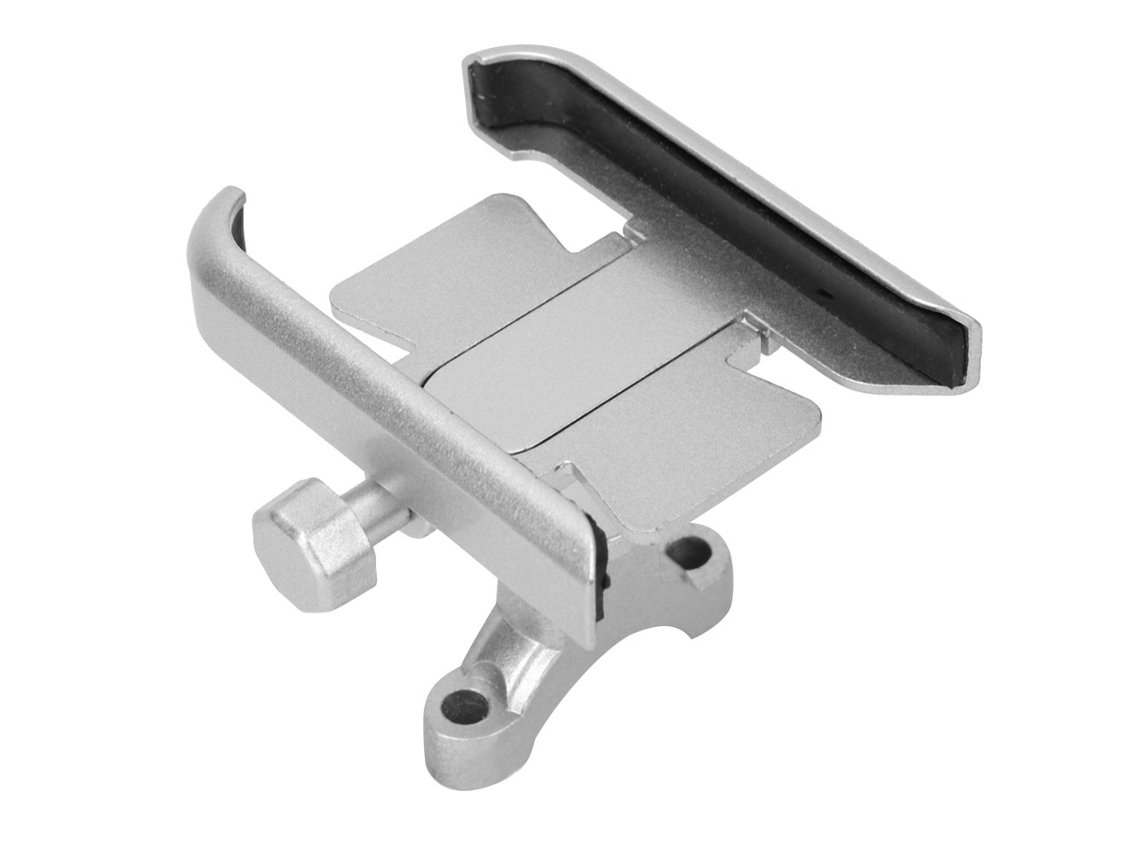 Soporte Para Teléfono Para Moto Bicicleta Ciclismo Montura Manillar Universal Plata