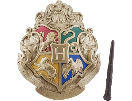 Lâmpada Escudo Hogwarts Harry Potter com Comando Varinha