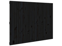 Cabecero de pared MAISON EXCLUSIVE en madera maciza de pino negro (146,5 x 3 x 110 cm)