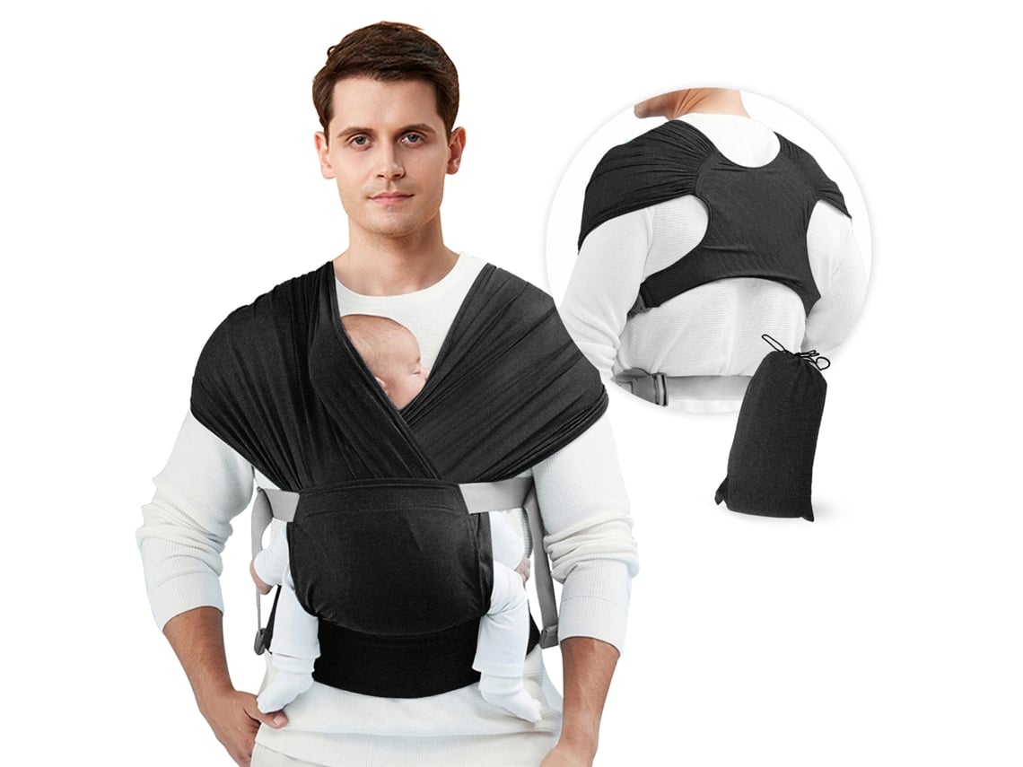 Marsúpio Halinuia Fácil De Usar, Adequado Para Recém-nascidos Até Crianças Pequenas (3-14 Kg) Preto