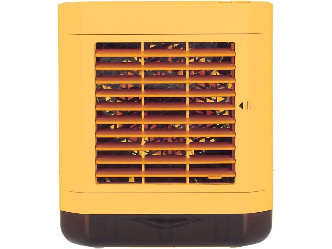 Mini Ventilador De Escritorio Portátil Para Verano, Oficina Y Hogar, Con Iones Negativos, Amarillo.