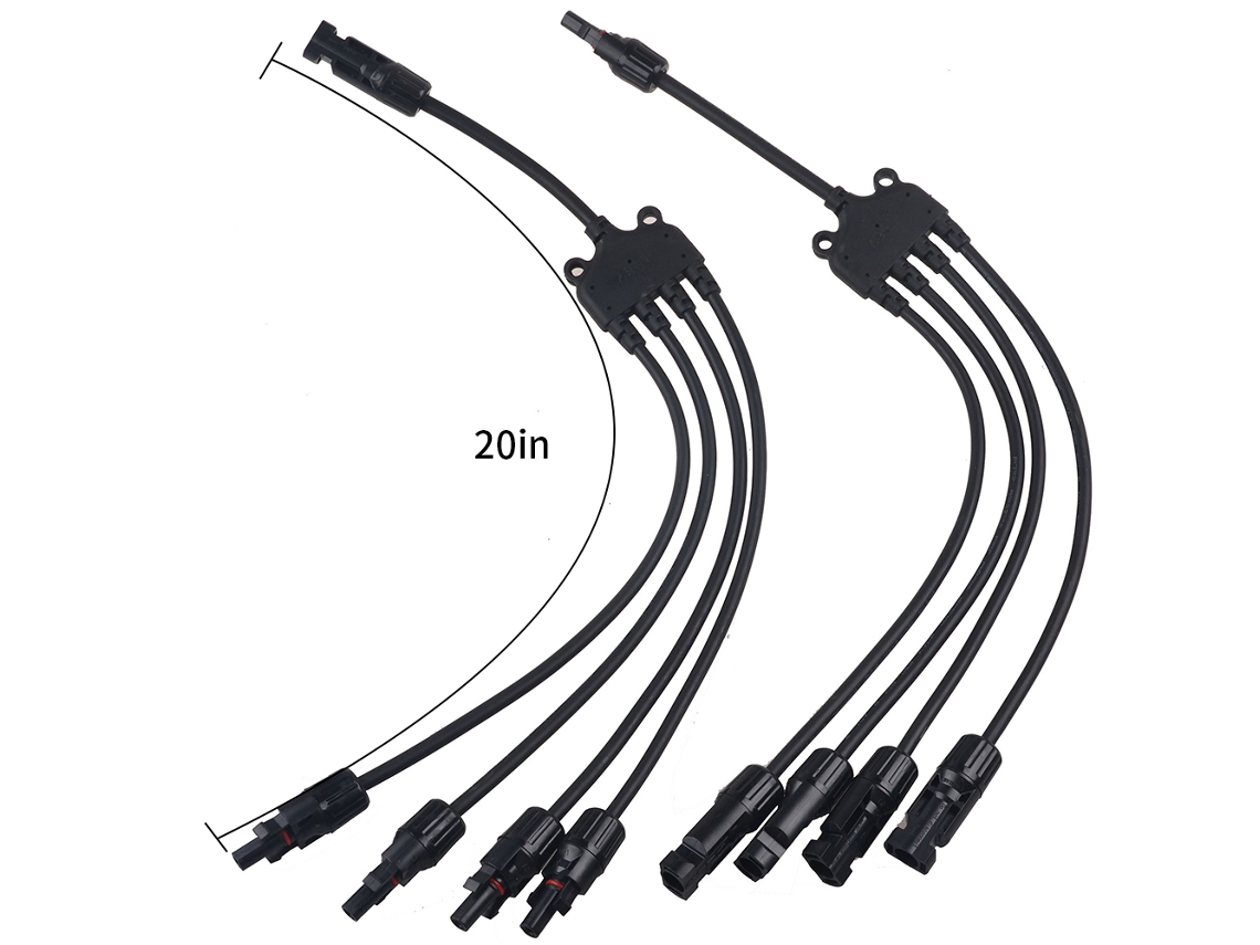 Kit de adaptador paralelo para panel solar con cable de derivación en Y y conector MC4