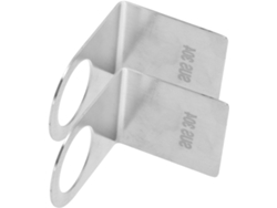 Portabotellas Pared Resistente Prueba Caídas Acero Inoxidable Plateado 2 Piezas Champú Soporte Cocina Gel Baño