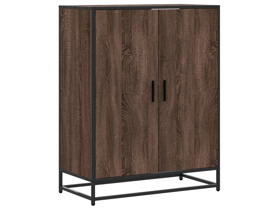 Zapatero de madera y metal, marrón roble, MAISON EXCLUSIVE, 75x38x97,5 cm