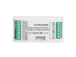 2026-controlador De Decodificador Led Rgb De 3 Canales Dmx512 Para Tiras Led, Voltaje Constante 9‑24v