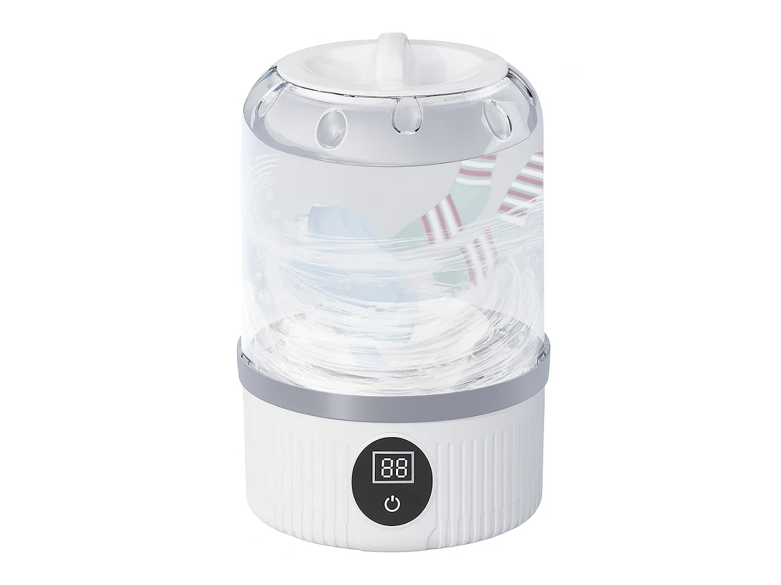 Mini lavadora portátil de 15 W Sanda SD 6390 blanca