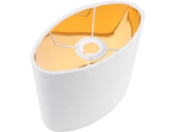Pantalla Ovalada De Tela Con Forro De Terciopelo Dorado, Compatible Con E27, Para Lámparas De Escritorio Y De Salón, Acabado Estable.