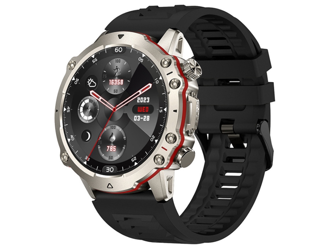 Reloj inteligente deportivo Orysin AMOLED, resistente al agua, con monitor de actividad física, Bluetooth, control de frecuencia cardíaca y presión arterial.