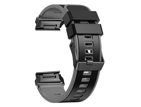 Correa de Silicona liberación rápida dos colores para Garmin Tactix 7 Pro/Tactix Delta - negro/gris