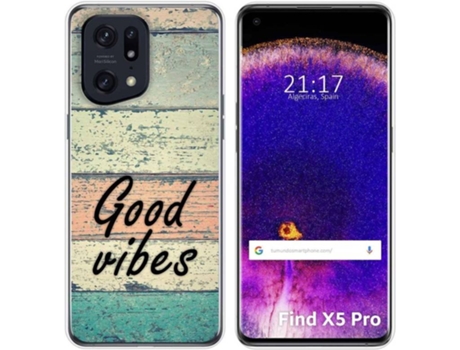 Carcasa para Oppo Find X5 Pro 5G TUMUNDOSMARTPHONE Dibujos Madera 01 Multicolor