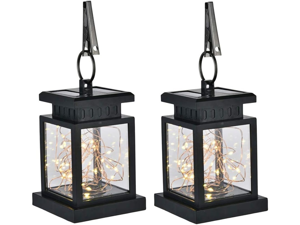 Lámpara Solar Led Impermeable De Estilo Vintage De 2 Piezas