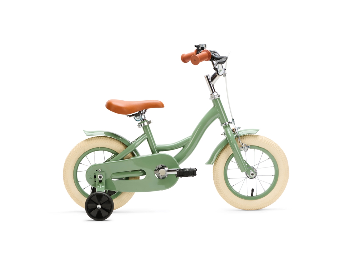 Generation Blanco 12 Pulgadas Verde Oliva - Bicicleta Infantil Con Cesta