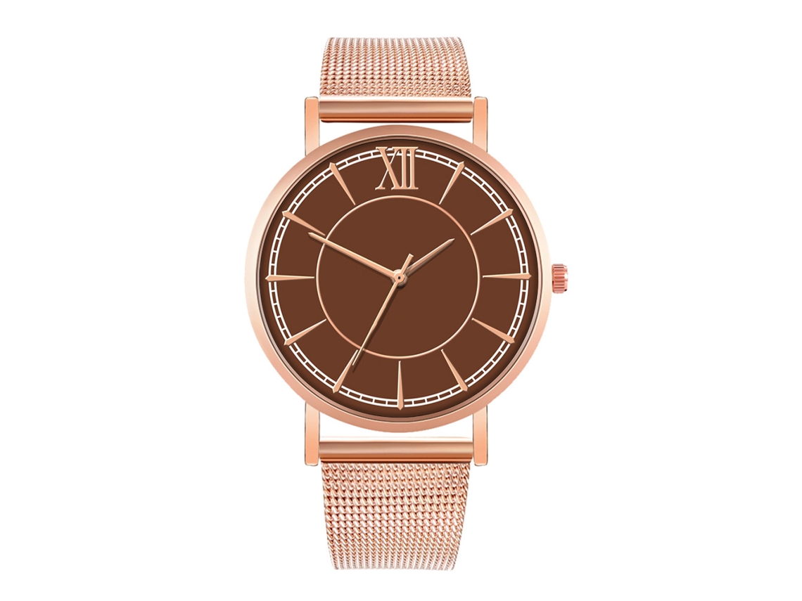Reloj De Moda Para Hombre Y Mujer, Correa De Malla, Esfera Redonda, Movimiento De Cuarzo, Para Parejas.