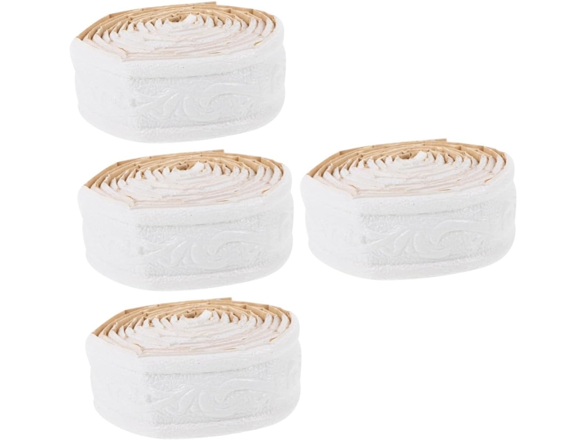 Paquete De 4 Rollos De Cenefas Autoadhesivas Para Pared Y Perfiles De Esquina Flexibles.