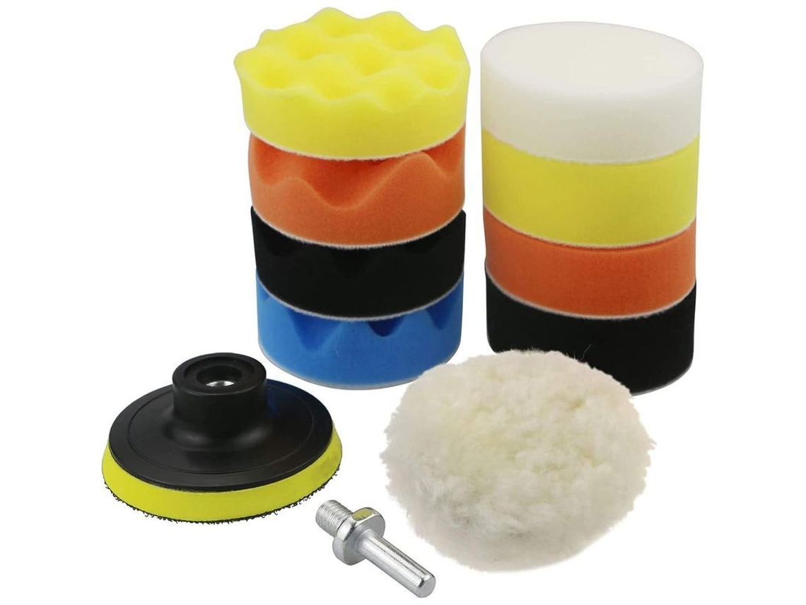 2026-kit De Pulido Para Coches 3 Pulgadas Esponjas Lana Adaptador Taladro 12 Piezas