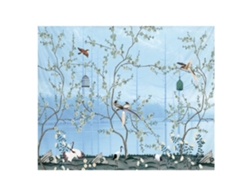 2026 Store-tapestry Bohemianblue Flores Y Aves Para Pared 150*150cm Arte Decorativo Hippie Grande