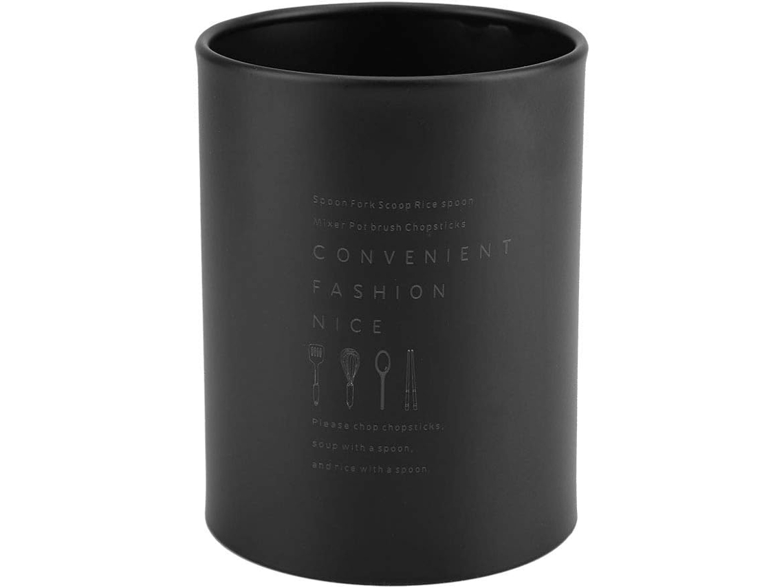 VVJIJILLY Organizador De Utensílios De Cozinha Para Balcão, Aço Inox, 10 X 10 X 13 Cm (preto)