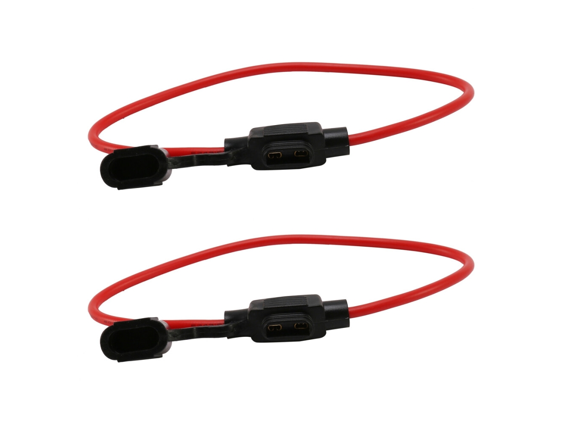 2 Cables De 14 Awg, Portafusibles De Cuchilla Para Automóvil, Portafusibles De 20 A