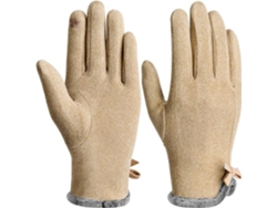 Guantes De Invierno Caqui Con Pantalla Táctil Térmicas A Prueba De Viento Forradas, Para Esquí/ciclismo