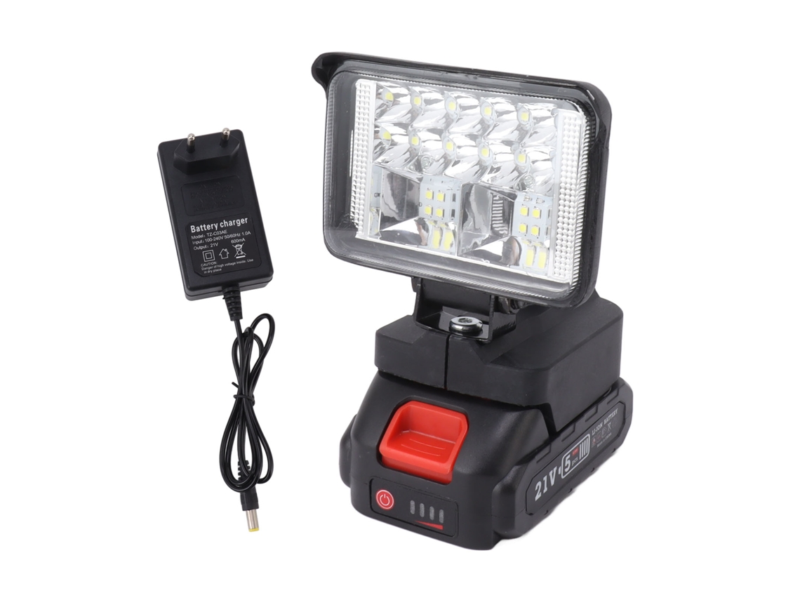 Foco LED de trabajo de amplio alcance y súper brillante modelo 2026 con interfaz MT y cabezal giratorio, batería de 1500 mAh para exteriores.