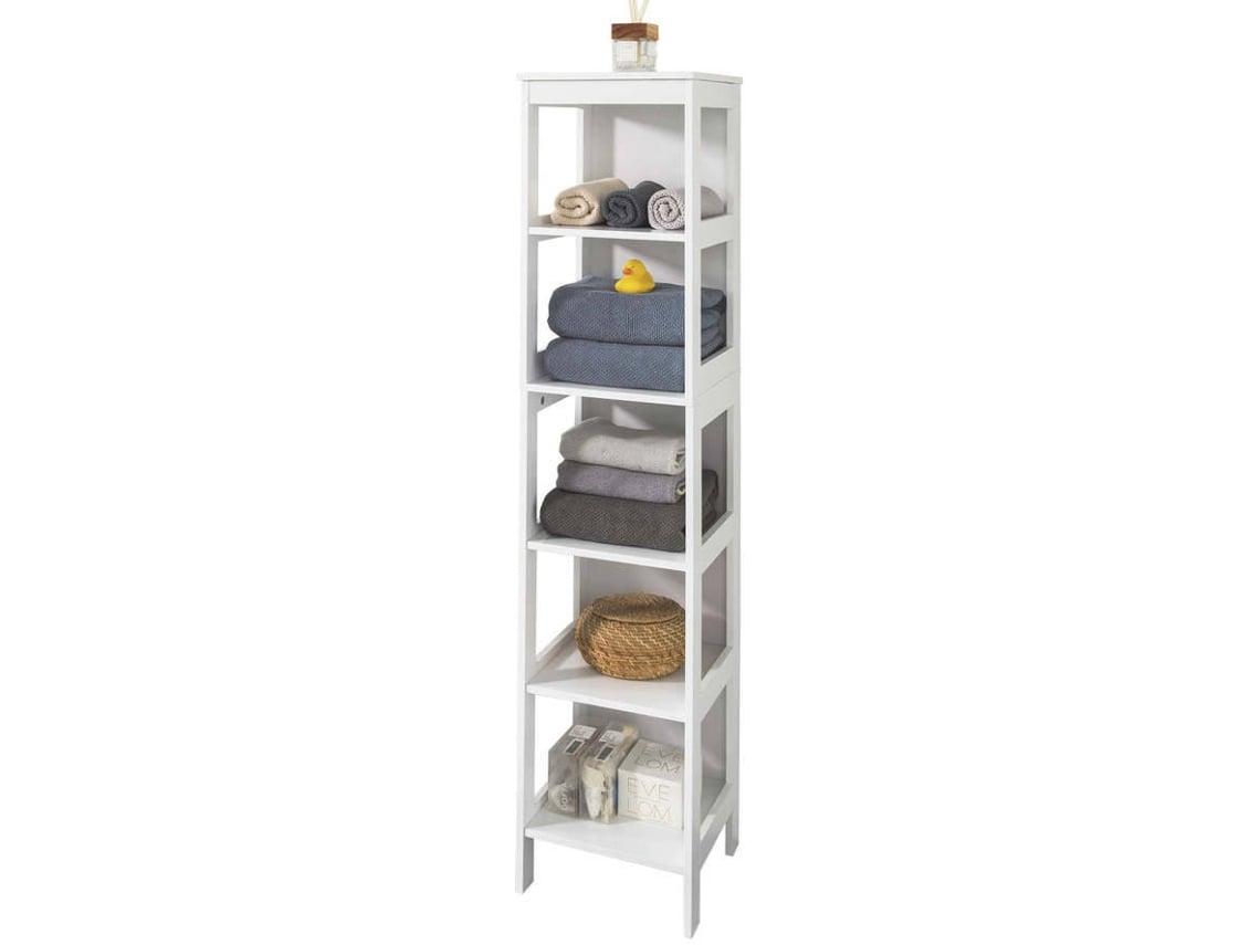 Estantería para Baño SOBUY BZR14-W (MDF - 30x139x30 cm)